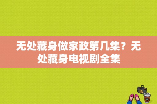 无处藏身做家政第几集？无处藏身电视剧全集-图1