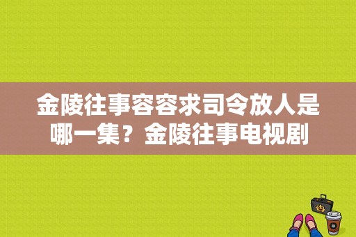 金陵往事容容求司令放人是哪一集？金陵往事电视剧