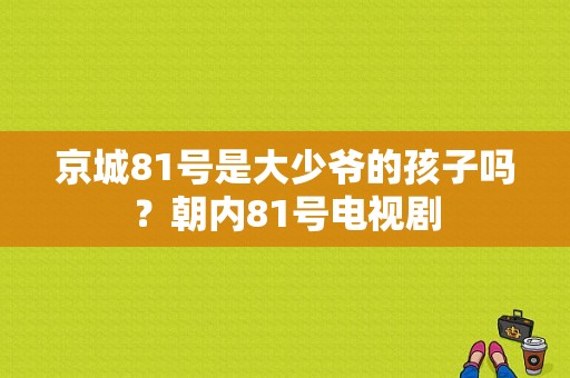 京城81号是大少爷的孩子吗？朝内81号电视剧