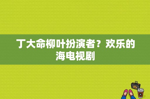 丁大命柳叶扮演者？欢乐的海电视剧-图1