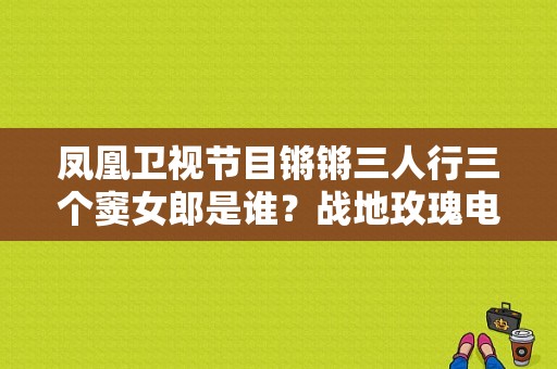 凤凰卫视节目锵锵三人行三个窦女郎是谁？战地玫瑰电视剧