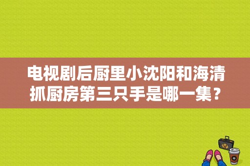 电视剧后厨里小沈阳和海清抓厨房第三只手是哪一集？后厨电视剧全集优酷