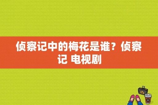 侦察记中的梅花是谁？侦察记 电视剧-图1