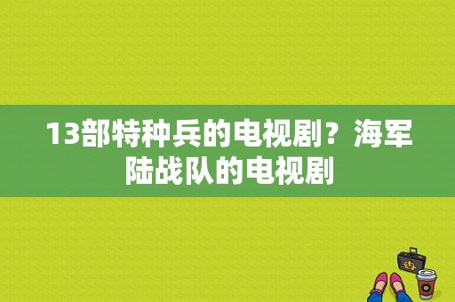 13部特种兵的电视剧？海军陆战队的电视剧-图1