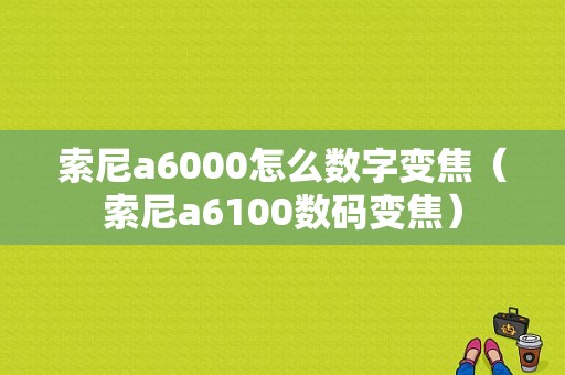 索尼a6000怎么数字变焦（索尼a6100数码变焦）-图1