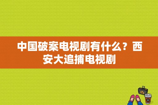 中国破案电视剧有什么？西安大追捕电视剧-图1