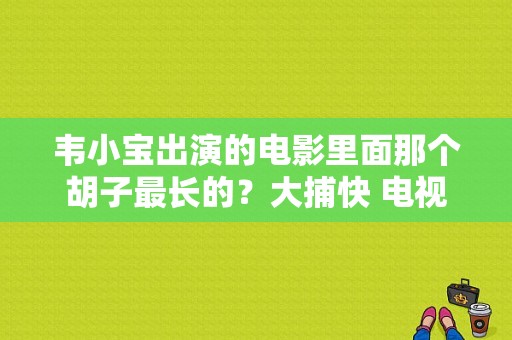 韦小宝出演的电影里面那个胡子最长的？大捕快 电视剧