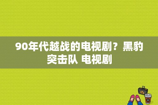 90年代越战的电视剧？黑豹突击队 电视剧