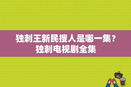 独刺王新民搜人是哪一集？独刺电视剧全集