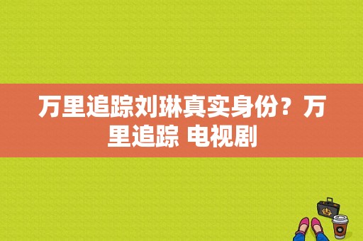 万里追踪刘琳真实身份？万里追踪 电视剧