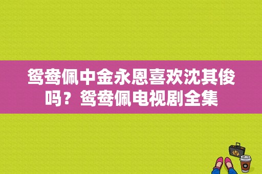 鸳鸯佩中金永恩喜欢沈其俊吗？鸳鸯佩电视剧全集