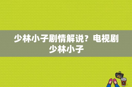 少林小子剧情解说？电视剧少林小子-图1