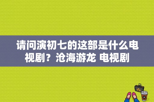 请问演初七的这部是什么电视剧？沧海游龙 电视剧