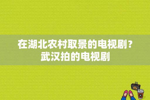 在湖北农村取景的电视剧？武汉拍的电视剧