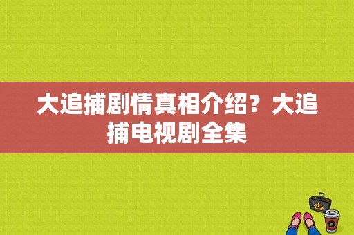 大追捕剧情真相介绍？大追捕电视剧全集-图1