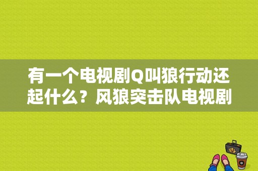 有一个电视剧Q叫狼行动还起什么？风狼突击队电视剧-图1