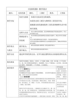 光的色彩和颜色知识点（光的色彩 颜色教学设计）-图1